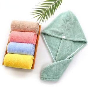 Towel 1pc Microfiber Hair Towels Wrap For Women Curly Spa Turban Rapid Drying Bath Shower Cap Quick Dry Head