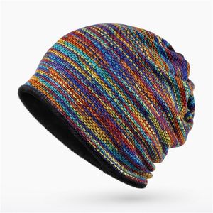 Winter Hat Men Mulheres Beanie Plus Velvet Cabeça à prova de vento Gorro feminino grossa de malha quente masculino por atacado Hat 220812