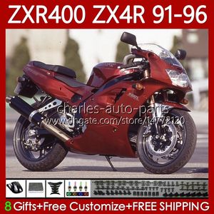 Corpo in ABS rosso vino per KAWASAKI NINJA ZXR 400 CC 400CC 1991 1992 1993 1994 1995 1996 Carenatura 138No.33 ZX4R ZXR-400 Carrozzeria ZX 4R ZXR400 91 92 93 94 95 96 Kit carenatura