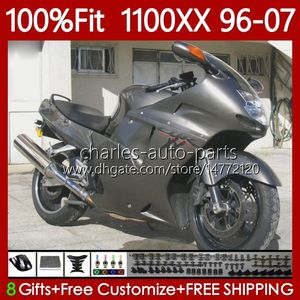 ホンダブラックバード光沢灰色CBR1100 CBR 1100XX 1100 XX CC 96-07 114 No.102 CBR1100XX 96 97 98 99 00 01 02 04 04 05 06 07 1100cc 1996 2007ボディ