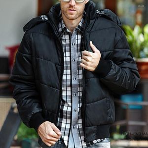 Giacca invernale da uomo Cappotto lungo con cappuccio da uomo Cappotto caldo Parka Cappotto nero con grandi tasche