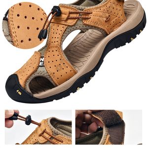 Large size 11 sandals men 2022 summer new breathable toe sandal outdoor leisure Casual beach shoes BLACK18