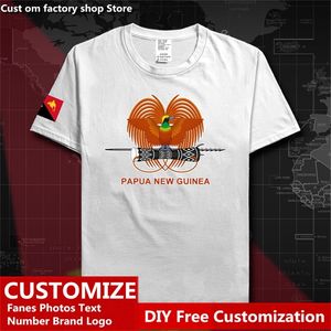 Papua Guiné Guinean Camiseta Camista Custom Jersey Fãs Diy Número High Street Fashion Loose Casual Camiseta 220616GX