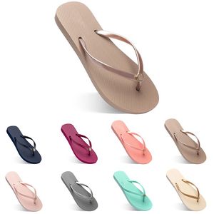 نساء النعال أزياء Flip Flip Flops Beach Hotel Indoor Clipper Triple Black Pink White Lemon Green Grey Navy Womens Shoes