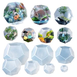 Pentagon Sphere Silicone Harts Mögel 3D Geometri Mögel Mjuk klar mögel för UV -hartsmycken Art Supplies