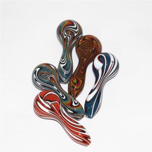 Glass Oil Burner Pipe Spoon Pyrex For Smoking Accessories Tobacco Tool wax silicone nectar