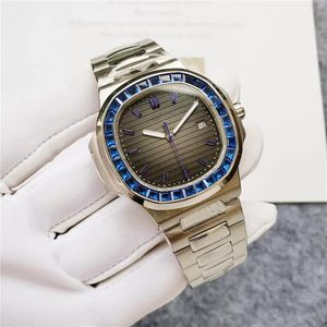 1pc de varejo de alta qualidade AAA+ Designer Diamond Luxury Watches 316L Steel Band de enrolamento automático Relógio mecânico MOVEM