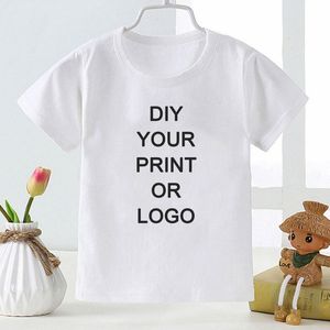 DIY YOUR PRINT OR Kids Summer T shirt Short Sleeve Casual Clothes Cozy Soft Top Tumblr CUSTOM TEXT Children s Clothing 220614