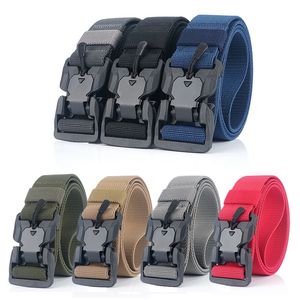 Tactical Belt Official Genuine Quick Release Magnetic Buckle Belt Soft Real Nylon Sports Accessories