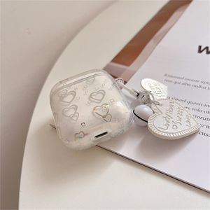 Cute Love Heart Bracelet Earphone Airpod Cases Headphone Accessories For Airpods 2 1 3 Case Bluetooth Airpods Pro Cover With keychain Lanyard on Sale