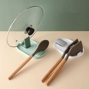 Kitchen Spoon Holder Cooking Utensil Stand Pot Lid Spoon Rest Storage Rack Pad Stand Containers Kitchen Gadgets