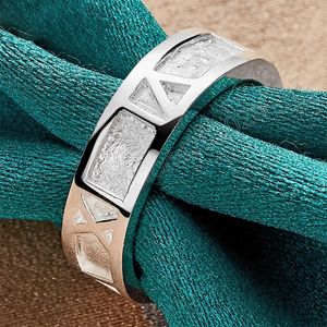 925 Sterling Silver Roman Numerals Ring For Women Man Wedding Engagement Party Fashion Charm Jewelry