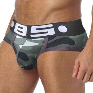 Brand Briefs Men Sexy underwear men Camouflage printed Cotton briefs men panties calzoncillos hombre slip Gay underwear Penis G220419