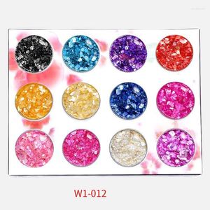 Nail Glitter 12pcs/Set Spangles Sequins Aurora AB Mermaid Flakes Stunning Pailliette Heart/Butterfly Spring Sticker Decoration Tips Prud22