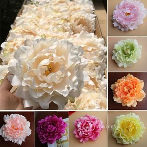 Dekoracyjne KwiatyDiy 15 CM Sztuczne Kwiaty Jedwabne Piwonia Kwiat Głowice Wedding Party Decoration Dostaw Symulacja Fake Flowers HeatZC1015