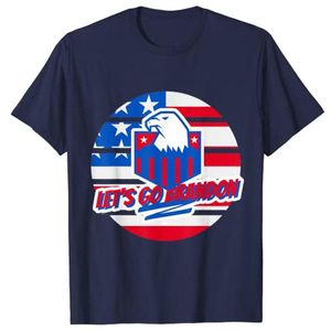 Moda-homens Camisetas Lets Go Brandon Tee Conservador Anti Liberal EUA Bandeira T-shirt Roupas Masculinas Piada Política Tops