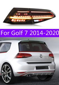 Bilens bakljus för VW Golf 7 TAILLAMP 2014-2020 LED Dynamiska turnsignal Tändskivor Uppgradera DRL Reverse Brake Light