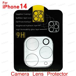 Lens Protector 3D HD Transparent Full Cover Rear Camera Tempered Glass Film For iPhone 14 PLUS 13 12 Mini 11 Pro Max Scratch-Resistant With Flash Circle