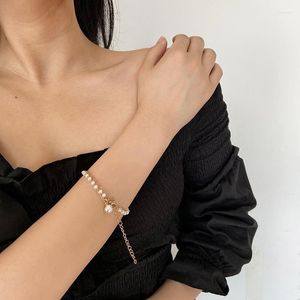 Beaded Strands Simple Sweet Geometric Type Animl Pearl Bracelet Accessories For Women Birthday Gift Lady Fashion Jewelry M6160 Fawn22