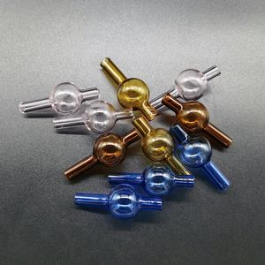 Glass Banger Carb Cap Bong Smoking Accessories For XL XXL Quartz Thermal Banger Nails Round Ball OD Approx 20mm Colorful Universal Bongs Water Pipe Dab Rig