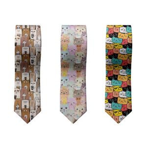 Bow Ties Printing Panda Men Tie Cartoon Harajuku Cute 8cm Casual Slim Polyester Necktie Formal Wear Business Party Ideas NecktieBow