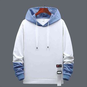 Mens Hoodies 스웨트 셔츠 2021 캐주얼 트렌디 슬림 한 적합 후드 스웨터 L220725