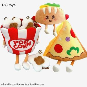 Śliczna kreskówka Pluszowa zabawka pluszowa pies popcorn z kurczakiem nogi pizzę chipsy rzut poduszką dla dzieci zabawny wystrój pokoju poduszka