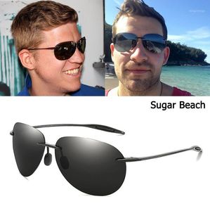 Sonnenbrille JackJad Mode Sport TR90 Randloser Rahmen SUGAR BEACH Stil Männer Polarisierte Pilot Marke Design Sonnenbrille Oculos Sol