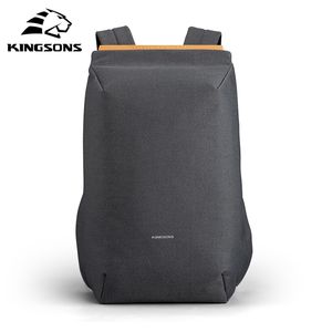 Kingsons 15.6 ''防水バックパックUSB充電スクールバッグ盗難防止男性と女性のバックパックのラップトップ旅行Mochila 220323