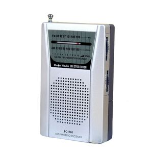 BC-R60 Pocket Portable Radio Telescopic Antenna Mini AM FM Dual Band Radio World Receiver with Speaker 3.5mm Earphone Jack
