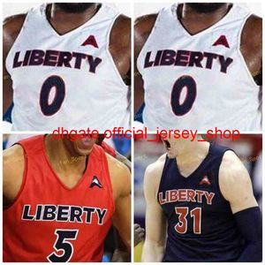 Колледж NCAA Liberty FMES Basketball Jersey 0 Myo Baxter-Bell 1 Caleb Homesley 2 Дариус МакГи 3 Lovell Cabbil Jr 4 Tytist Dean Custom Sti