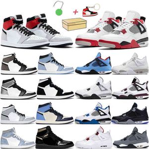 Zapatos 4s hombres mujeres jumpman 1S High OG Hyper Royal Silver Toe University Black Black Cat Turbo Shadow Skewers