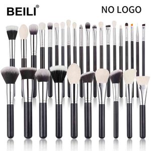 Makeup Tools Professional Makeup brush Goat Hair Black foundation make-up Contour concealer 15 25 30 UDS 220423