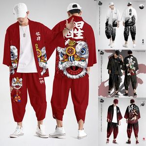 Men's Tracksuits Men's Ice Silk Costumes Han Clothes Tang Suits Summer Robes Chinese Style Ancient Jackets