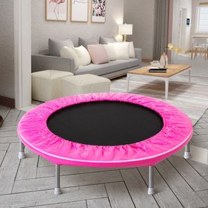 Wholesale 38 " MINI Kids Trampoline with Safety Enclosure Net Jumping Mat and Spring Cover Padding Can Load 442 lbs for Kids Indoors and Outdoors