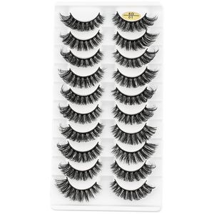 DD Curl Faux Nerz falsche Wimpern Full Strip Russische Wimpern Cat Eye Lash Extension Makeup