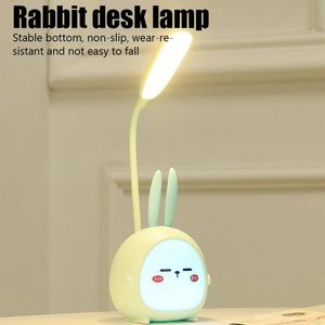 Bordslampor Cartoon Desk Lamp Eye Protection Energy-Saving Reading USB Laddning Sovet Night Light for Kids GiftStable