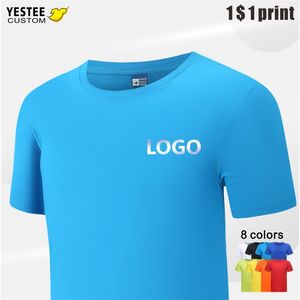 Casual Cotton Short-Sleeved T-Shirt Comustisation Company Grupa Haftowanie Niestandardowe krótkie t-shirt Custom 220609