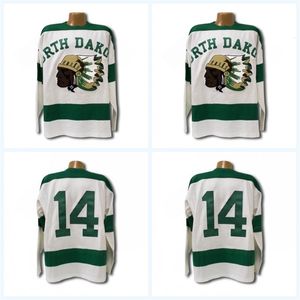 Mit 1954 North Dakota Sioux Jersey Mäns 100% sysstickning Sioux Dakota Hockey Tröjor något namn och någon nummerblandningsorder