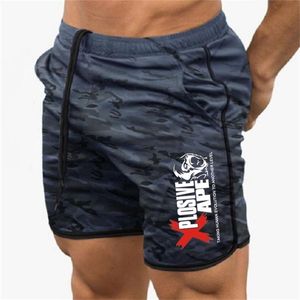 Män fitness bodybuilding shorts man sommar träning hane andas mesh snabb torr sportkläder jogger strand korta byxor 220621