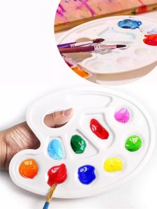 Vernice di plastica Pallet di vernice con fori del pollice Vernice artistica per bambini da adulto a olio acrilico forniture artigianali ad acquerello