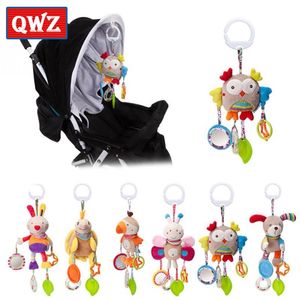 QWZ Rattle Toys For Baby Cute Puppy Bee Stroller Toy Rattles Mobile For Baby Trolley 012 Months Infant Bed Hanging Gift 220531