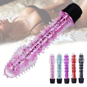 Dildo vibrator för kvinnor prickade ribbade taggade penis AV -stick vibrerande G Spot Clitoris Stimulator Masturbation Sexig produkt AC