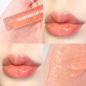 2024 unny Mirror Water Lip Gloss Glaze Transparentes Glaslippenöl Wasserdichter, langlebiger flüssiger Lippenstift Lipgloss Lippenkosmetik in großen Mengen Wasserglanz-Lippenöl-Feuchtigkeitscremes