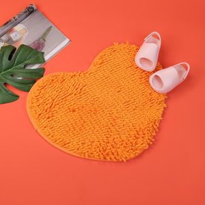 Halılar Zemin Mat Anti-Slip Düz Renk Kalp Şeklinde Halı Ayakkabı Dekoratif Araçlar Banyo Oturma Oturma Odası