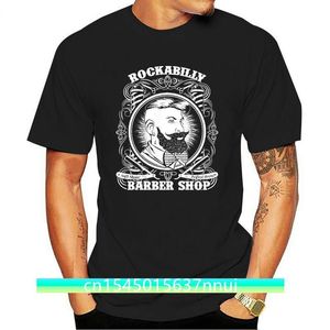 Tshirt Beard Skull Friseur Barber Rockabilly Biker Retro Bart Barber Shop Högkvalitativ kortärmar Bomull T SHI 220702