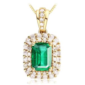Pendentif En Médrier Émeraude achat en gros de Vlogés Colliers de pendentif en cristal vert émeraude pour femmes