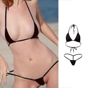 Yeni Seksi Kadınlar Mikro Tanga İç Çamaşır G-String Sütü Mikro Bikini Brezilya Bikini Set Mayo Nightwear L220727