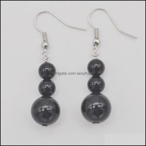 Outros brincos J￳ias Moda Moda Natual Black Carnelian Stone Stone Gem Drop Drop Delivery 2021 DHC9P