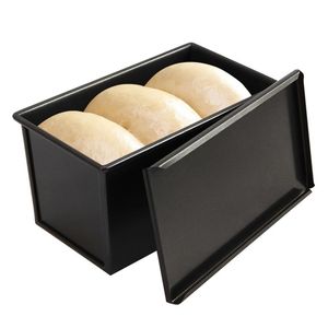 Useful 450g Carbon Steel Bread Loaf Pan With Cover Toast Mold Lid Heavy Duty Professional maker W220425